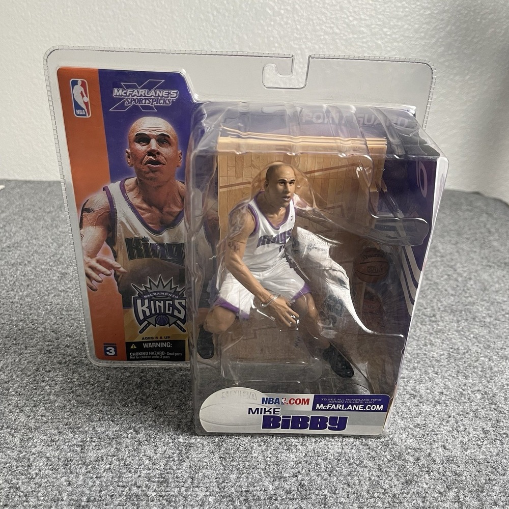 VTG Mike Bibby McFarlane‎ Series 3 White Uniform Jersey Figure Sacramento Kings
